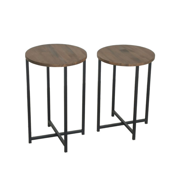 Bless international Solid Wood Cross Legs Nesting Tables Wayfair